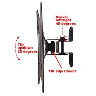 VideoSecu ML411B Adjustable Tilt Swivel Rotation TV Wall Mount Bracket for LCD LED TV and Monitor (Max 44 lbs,... N7