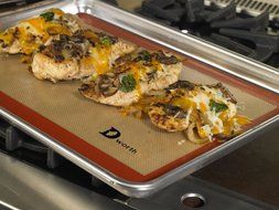 Dworth Professional Non-Stick Cookie Silicone Baking Mat - Food Grade Pastry Mat - 2 Pack N5