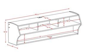 Black Altus Plus 58&quot; Floating TV Stand N5