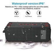 Shuua Bluetooth Outdoor Speakers IP67 Dustproof/Waterproof Portable Wireless Loudspeaker HIFI Bass,Built-in 5200mAh... N2
