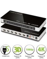 4 x 2 HDMI Matrix Switch [Ultra HD 4K x 2K], FosPower 4 In 2 Out Switcher / Splitter with Optical &amp; L/R Audio... N15