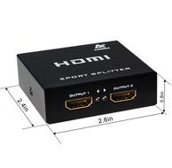 ASSEM Ultra HD 4K x 2K HDMI Splitter Amplifier 1x2 1 in 2 Out Ver 1.4 Signal Distributor with 1080P 3D Compatibility... N2