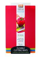 Joie Color Coded Flexible Cutting Mats (4 Pack), Multicolor