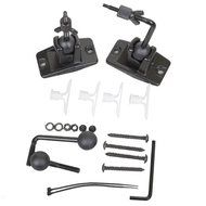 VideoSecu One Pair Black Univaersal Satellite Speaker Mount Bracket for Wall and Ceiling, fits Keyhole and thread... N3