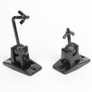 VideoSecu One Pair Black Univaersal Satellite Speaker Mount Bracket for Wall and Ceiling, fits Keyhole and thread... N6