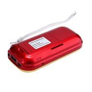 Cakin TM Portable Speaker FM Pocket Radio with input USB Micro SD Card/TF Card/MP3 Player (Q22 Red) N6