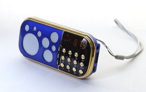Cakin TM Portable Speaker FM Pocket Radio with input USB Micro SD Card/TF Card/MP3 Player (Q22 Red) N12