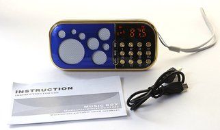 Cakin TM Portable Speaker FM Pocket Radio with input USB Micro SD Card/TF Card/MP3 Player (Q22 Red) N17