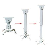 VideoSecu LCD/DLP Projector Ceiling Mount Bracket White Fits both flat or Vaulted ceiling PJ2W 1CA N2