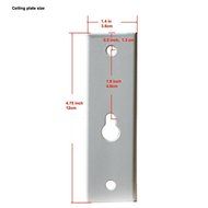 VideoSecu LCD/DLP Projector Ceiling Mount Bracket White Fits both flat or Vaulted ceiling PJ2W 1CA N7