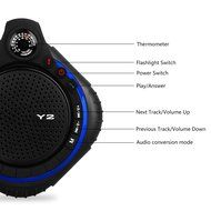 Welllon Portable Wireless Bluetooth Speaker Waterproof Shockproof Dustproof and Built-in MIC/LED Lighting/Temperature... N3