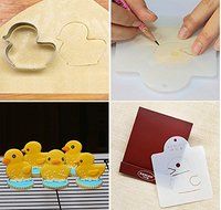 Astra shop 3-Piece Stainless Steel Rubber Duck Cookie Stencils Set N2