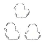 Astra shop 3-Piece Stainless Steel Rubber Duck Cookie Stencils Set N3