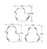 Astra shop 3-Piece Stainless Steel Rubber Duck Cookie Stencils Set N4