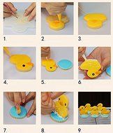 Astra shop 3-Piece Stainless Steel Rubber Duck Cookie Stencils Set N7