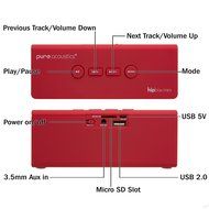 Pure Acoustics HipBox-mini Portable Bluetooth Companion Speaker with Aux + FM Radio and Phone Call Handling -... N5