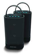 Sharper Image SBT615-2BK Two Wireless Bluetooth 4.0 Speakers, Works Together as Stereo or Separately (Black)