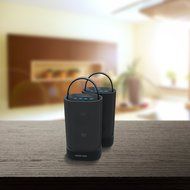 Sharper Image SBT615-2BK Two Wireless Bluetooth 4.0 Speakers, Works Together as Stereo or Separately (Black) N2