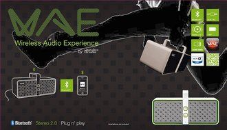 Hercules Wireless Bluetooth Speaker (White/Green) N8