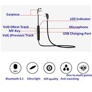 Wireless Bluetooth 4.1 Stereo Sweatproof Sports Earphones For iPhone Color Blue N3