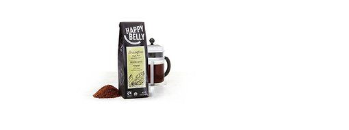Happy Belly Breakfast Blend Organic Fairtrade Coffee, Medium Roast, Ground, 12 ounce N7