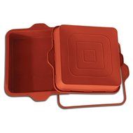 Silkomart Square Silicone Bakeware Pan, Red