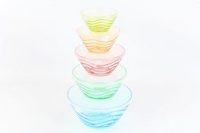 Miles Kimball Pastel Glass Bowls Set of 5