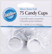 Wilton Bon Bon Baking Cups: Silver Foil, 75/Pkg.