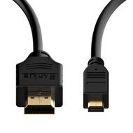 Micro HDMI to HDMI Cable, Rankie High-Speed HDMI to Micro HDMI HDTV Cable - 6FT Supports Ethernet, 3D, 4K and... N3