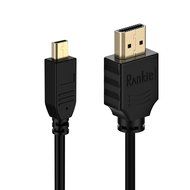 Micro HDMI to HDMI Cable, Rankie High-Speed HDMI to Micro HDMI HDTV Cable - 6FT Supports Ethernet, 3D, 4K and... N5