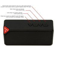 LED Flashing Speaker, Ollivan Mini Colorful Pulse Wireless Bluetooth Speaker Hands-free Stereo Sound Build-in... N2