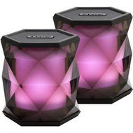iHome iBT682 Color Changing 8 Hour Recharegeable Battery with True Wireless Bluetooth Stereo Speakers with Speakerphone