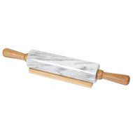 Creative Home Deluxe Marble Rolling with Cradle, White