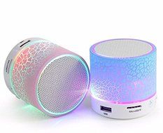 Bluetooth Speaker, Mini Portable Bluetooth Wireless Speaker with Colorful LED Light and Build-in Mic, Support... N27