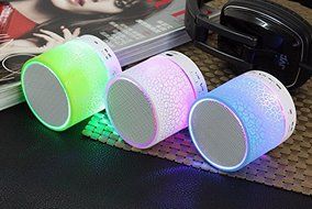 Bluetooth Speaker, Mini Portable Bluetooth Wireless Speaker with Colorful LED Light and Build-in Mic, Support... N28