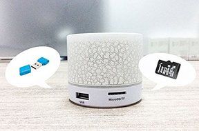 Bluetooth Speaker, Mini Portable Bluetooth Wireless Speaker with Colorful LED Light and Build-in Mic, Support... N32