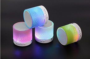 Bluetooth Speaker, Mini Portable Bluetooth Wireless Speaker with Colorful LED Light and Build-in Mic, Support... N35