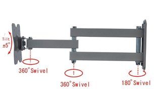VideoSecu Articulating Arm Wall Mount for 15 to 27-Inch Panel ML12B, Black N12