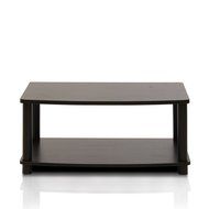 Furinno 13191DBR/BK Turn-N-Tube No Tools 2-Tier Elevated TV Stand, Dark Brown/Black N4