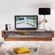 Powilling Amplified Indoor HDTV Antenna 50 Mile Range With Power Supply and 13.2ft Coax Cable N22
