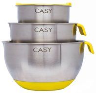 SPECIAL OFFER - 10 PIECE SET - 18/10 Stainless Steel Mixing Bowls with Handles, Lids, Spout, Non-slip Silicone... N16