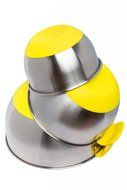 SPECIAL OFFER - 10 PIECE SET - 18/10 Stainless Steel Mixing Bowls with Handles, Lids, Spout, Non-slip Silicone... N23