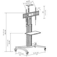 Loctek P2 Mobile TV Floor Cart for LCD LED Plasma Flat Panels Stand with Wheels Mobile fits 32&#039;&#039;-70&#039;&#039; N5