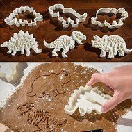 LOHOME Dinosaur Fossil Cookies Cutter / Stampers - Set of 3-pieces PVC Cream Chocolate Decoration Mold DIY Baking...