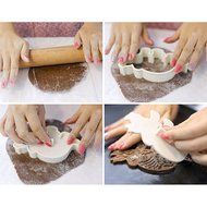 LOHOME Dinosaur Fossil Cookies Cutter / Stampers - Set of 3-pieces PVC Cream Chocolate Decoration Mold DIY Baking... N3