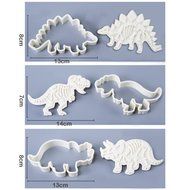LOHOME Dinosaur Fossil Cookies Cutter / Stampers - Set of 3-pieces PVC Cream Chocolate Decoration Mold DIY Baking... N6