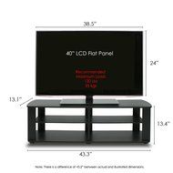 Furinno 11191BK THE Entertainment Center TV Stand, Black N2