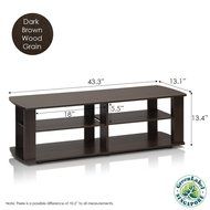 Furinno 11191BK THE Entertainment Center TV Stand, Black N7