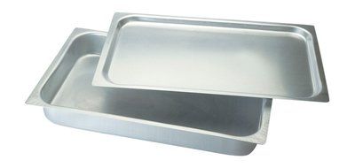 Ottinetti Aluminium Gastronorm 1/1 Baking Pan, 21&quot; x 12.8&quot; x 1.6&quot;, Gray