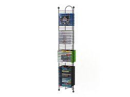 Atlantic 63712035 Nestable 52 DVD/BluRay Games Tower - Gunmetal N2